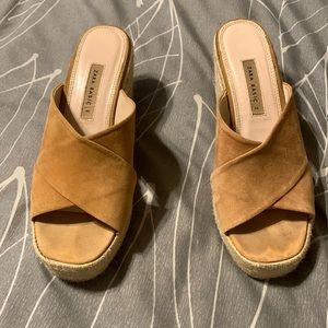 Zara Basic Suede (Made in Spain) Mules